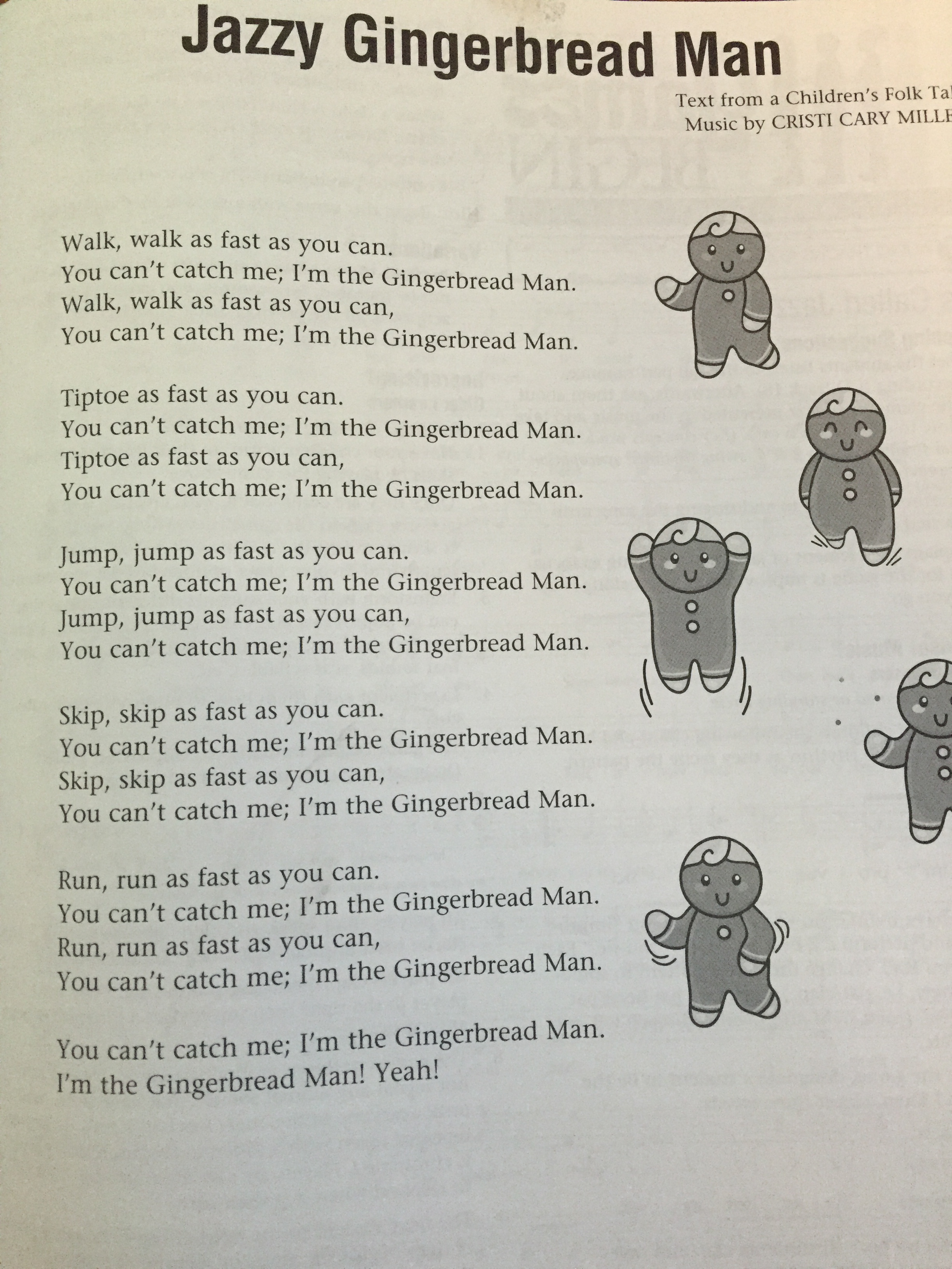 A Teacher's Touch Five Gingerbread Men Song Freebie